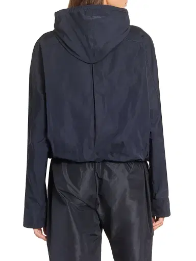 Alaïa Women's Hooded Windbreaker Jacket - Navy | Thumbnail 5