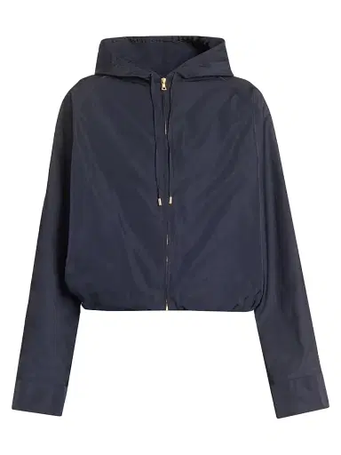 Alaïa Women's Hooded Windbreaker Jacket - Navy | Thumbnail 1