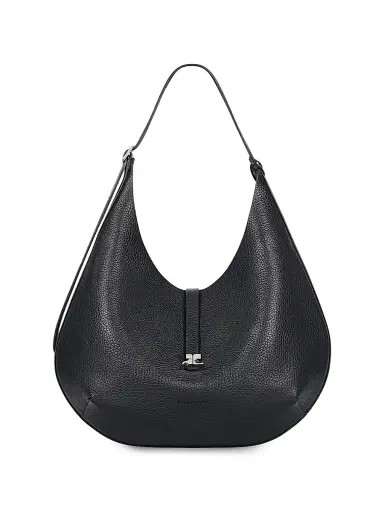 Courrèges Women's Holy Leather Hobo Bag - Black | Thumbnail 1 Courrèges Women's Holy Leather Hobo Bag - Black | Thumbnail 1