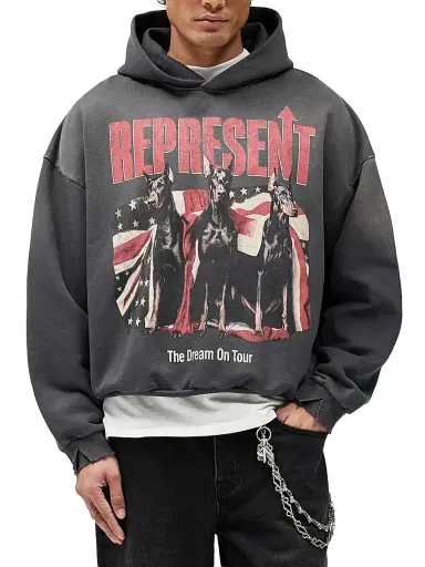Represent Men's Dream On Tour Sunfaded Hoodie | Thumbnail 4 Represent Men's Dream On Tour Sunfaded Hoodie | Thumbnail 4