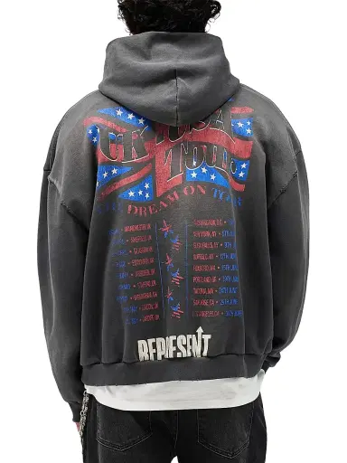 Represent Men's Dream On Tour Sunfaded Hoodie | Thumbnail 6 Represent Men's Dream On Tour Sunfaded Hoodie | Thumbnail 6