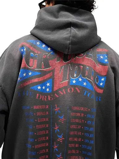 Represent Men's Dream On Tour Sunfaded Hoodie | Thumbnail 7 Represent Men's Dream On Tour Sunfaded Hoodie | Thumbnail 7
