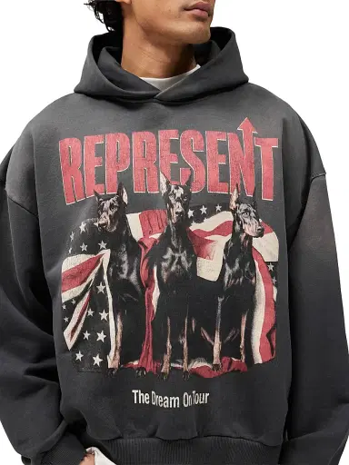 Represent Men's Dream On Tour Sunfaded Hoodie | Thumbnail 8 Represent Men's Dream On Tour Sunfaded Hoodie | Thumbnail 8
