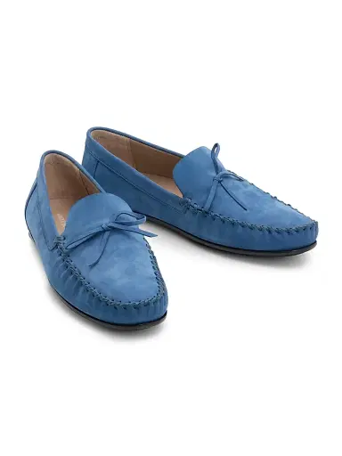 Manolo Blahnik Men's Gargano Suede Driving Loafers - Navy | Thumbnail 2 Manolo Blahnik Men's Gargano Suede Driving Loafers - Navy | Thumbnail 2