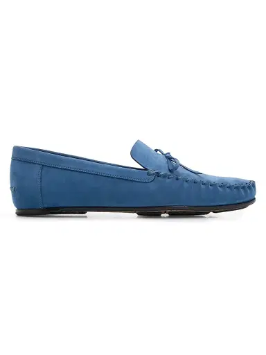 Manolo Blahnik Men's Gargano Suede Driving Loafers - Navy | Thumbnail 1 Manolo Blahnik Men's Gargano Suede Driving Loafers - Navy | Thumbnail 1