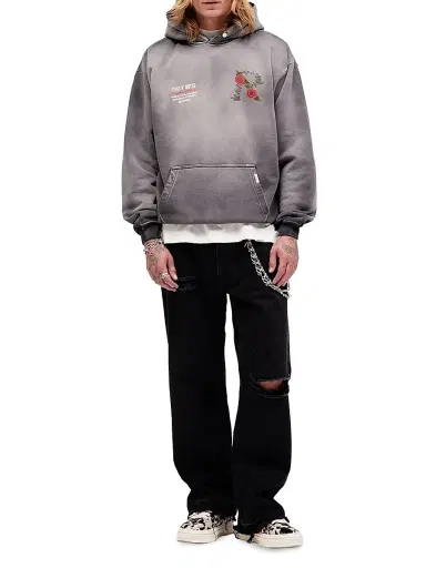 Represent Men's Guns N' Roses Tour Hoodie - Stained Black - Size XXL | Thumbnail 2