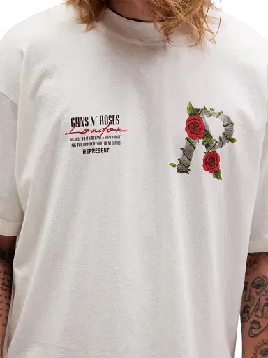 Represent Men's Guns N' Roses Tour Crewneck T-Shirt - Flat White - Size XL | Thumbnail 7 Represent Men's Guns N' Roses Tour Crewneck T-Shirt - Flat White - Size XL | Thumbnail 7