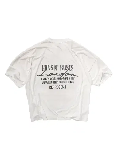 Represent Men's Guns N' Roses Cross Crewneck T-Shirt - Washed Ecru - Size XL | Thumbnail 3
