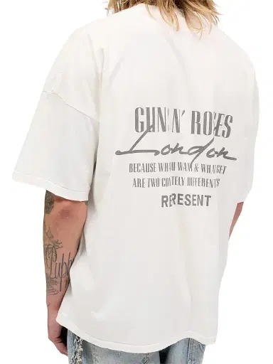 Represent Men's Guns N' Roses Cross Crewneck T-Shirt - Washed Ecru - Size XL | Thumbnail 6