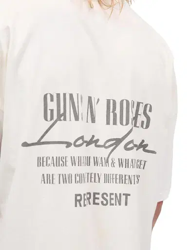 Represent Men's Guns N' Roses Cross Crewneck T-Shirt - Washed Ecru - Size XL | Thumbnail 7