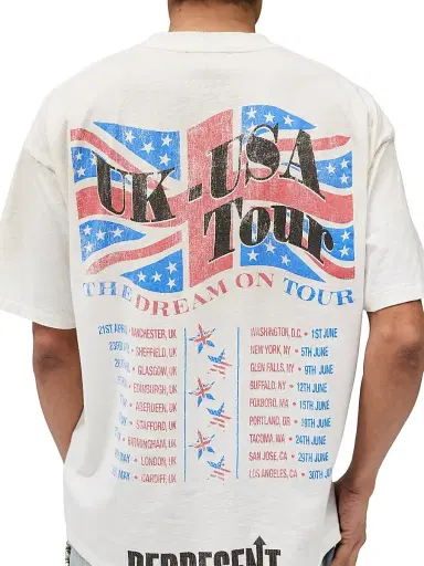 Represent Men's Dream On Tour Crewneck T-Shirt | Thumbnail 8
