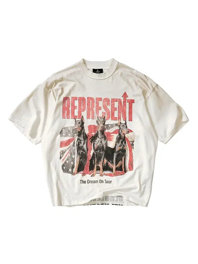 Men's Dream On Tour Crewneck T-Shirt - Washed Ecru