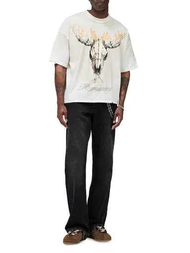 Represent Men's British Cowboys Crewneck T-Shirt - Washed Ecru - Size XXL | Thumbnail 2