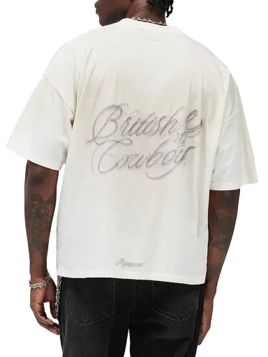 Represent Men's British Cowboys Crewneck T-Shirt - Washed Ecru - Size XXL | Thumbnail 6