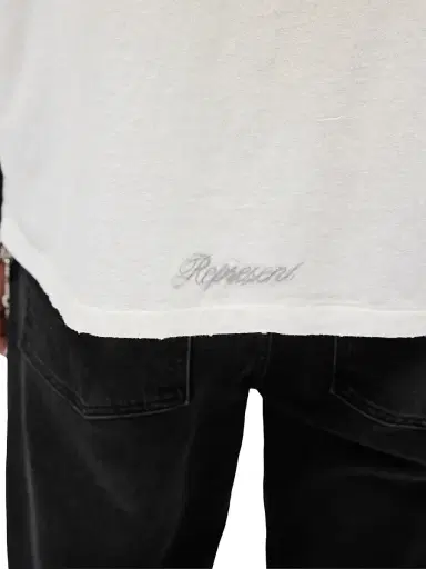 Represent Men's British Cowboys Crewneck T-Shirt - Washed Ecru - Size XXL | Thumbnail 8