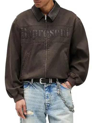 Represent Men's Roscoe Canvas Workwear Bomber Jacket - Whisky - Size XXL | Thumbnail 3 Represent Men's Roscoe Canvas Workwear Bomber Jacket - Whisky - Size XXL | Thumbnail 3