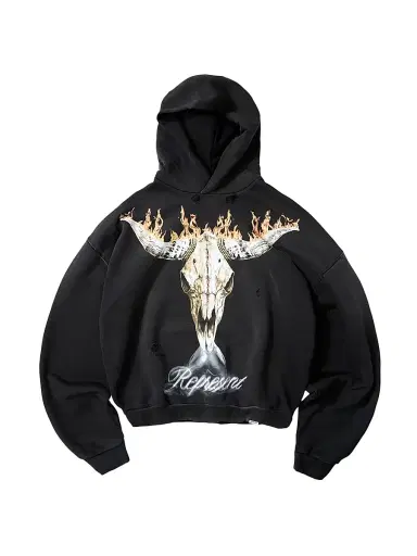 Represent Men's British Cowboys Graphic Hoodie - Stained Black - Size XXL | Thumbnail 3