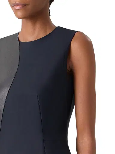 Akris Women's Mixed Media Patchwork Midi-Dress - Black - Size 12 | Thumbnail 5 Akris Women's Mixed Media Patchwork Midi-Dress - Black - Size 12 | Thumbnail 5
