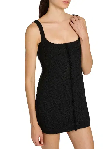 FERRAGAMO Women's Woven Georgette Sleeveless Sheath Minidress - Nero | Thumbnail 6 FERRAGAMO Women's Woven Georgette Sleeveless Sheath Minidress - Nero | Thumbnail 6