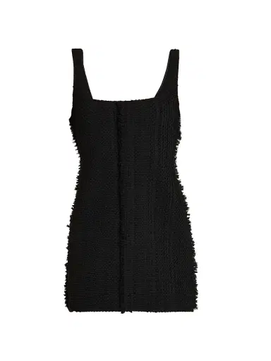 FERRAGAMO Women's Woven Georgette Sleeveless Sheath Minidress - Nero | Thumbnail 1 FERRAGAMO Women's Woven Georgette Sleeveless Sheath Minidress - Nero | Thumbnail 1