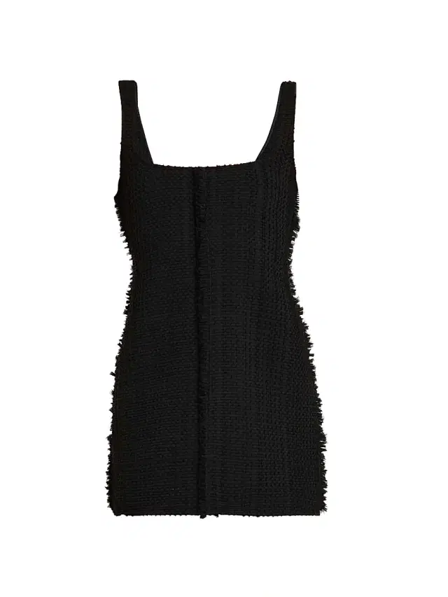 Women's Woven Georgette Sleeveless Sheath Minidress - Nero