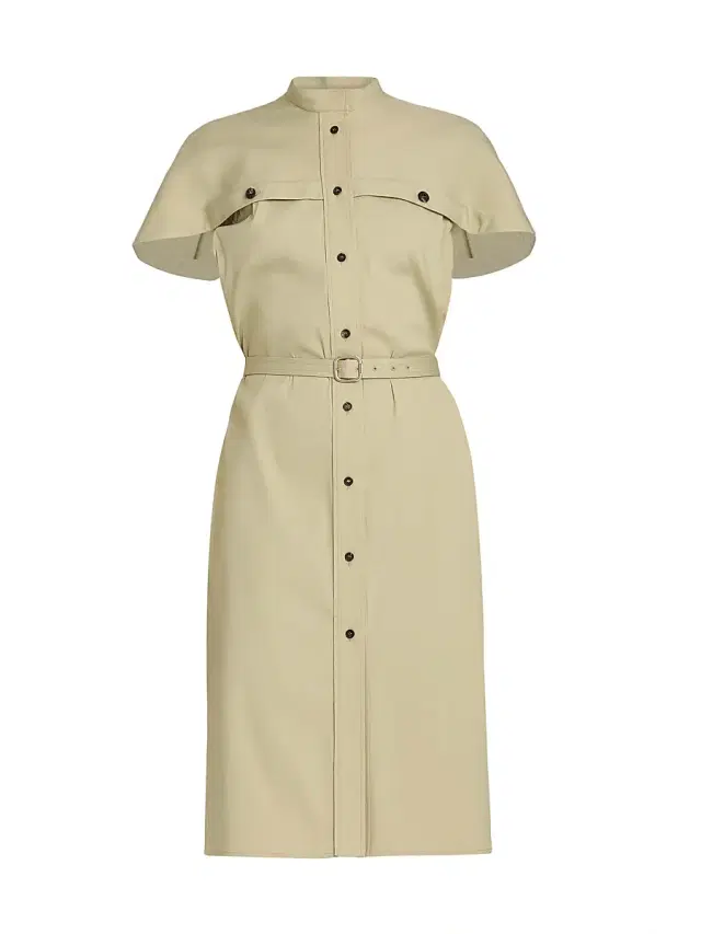 Women's Poplin Storm Flap Shirtdress - Burnt Sage