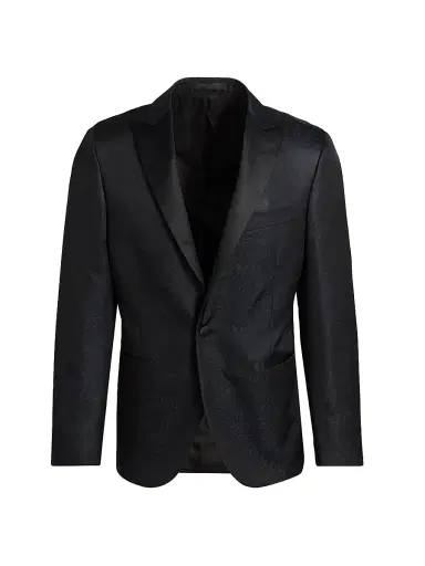 CORNELIANI Men's Wool-Silk Jacquard Sport Jacket - Navy - Size 46 | Thumbnail 1