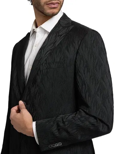 CORNELIANI Men's Black Flame Single-Breasted Evening Jacket - Black - Size 48 | Thumbnail 6 CORNELIANI Men's Black Flame Single-Breasted Evening Jacket - Black - Size 48 | Thumbnail 6