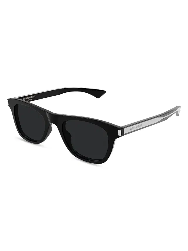 Saint Laurent Men's Wirecore 51MM Rectangle Sunglasses - Black