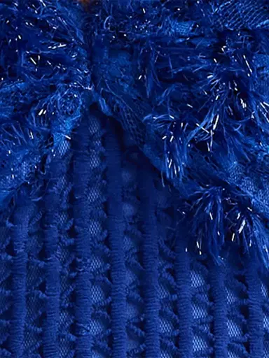 Tadashi Shoji Women's Frayed Strapless Minidress - Neon Blue - Size 10 | Thumbnail 7 Tadashi Shoji Women's Frayed Strapless Minidress - Neon Blue - Size 10 | Thumbnail 7