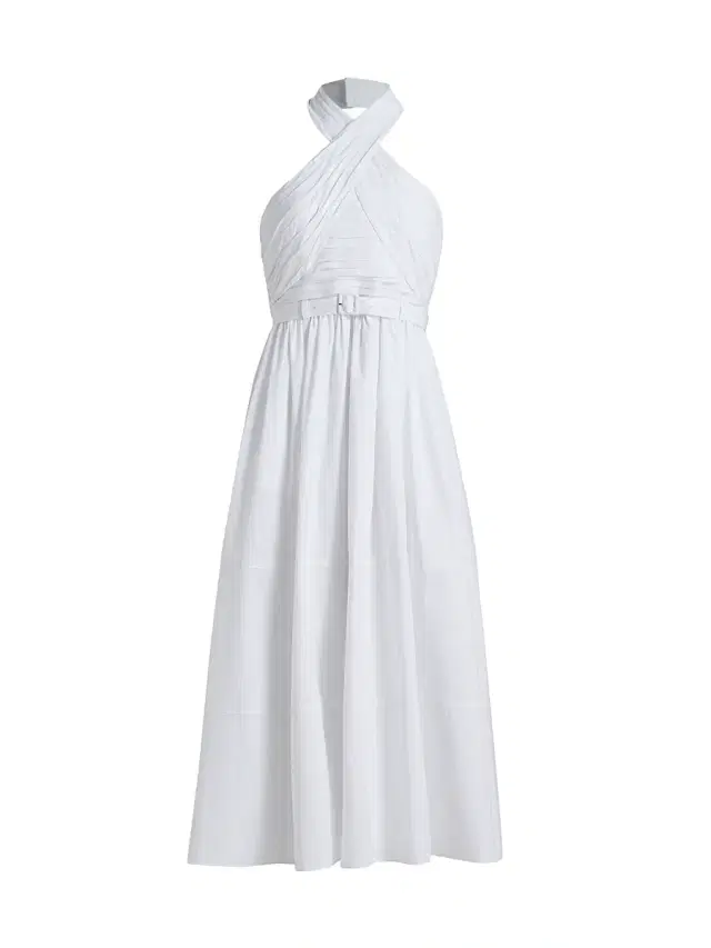 Cinq à Sept Women's Marcie Cross-Front Halter Midi-Dress - White