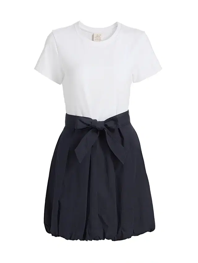 Cinq à Sept Women's Taylon Two-Tone Minidress - White Navy