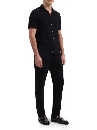 Bugatchi Men's Button-Front Cotton Sweater - Black - Size XXL | Thumbnail 2 Bugatchi Men's Button-Front Cotton Sweater - Black - Size XXL | Thumbnail 2