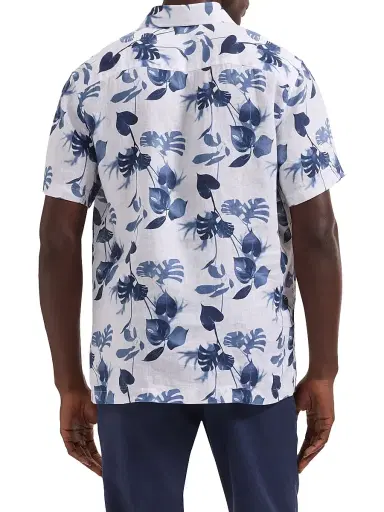 Bugatchi Men's Orson Linen Shirt | Thumbnail 4 Bugatchi Men's Orson Linen Shirt | Thumbnail 4