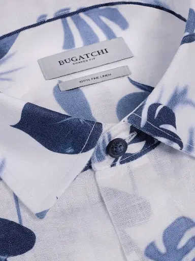 Bugatchi Men's Orson Linen Shirt | Thumbnail 5 Bugatchi Men's Orson Linen Shirt | Thumbnail 5