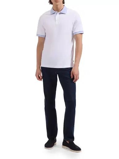 Bugatchi Men's Solid Cotton Polo Shirt | Thumbnail 2