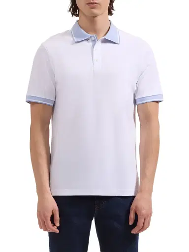 Bugatchi Men's Solid Cotton Polo Shirt | Thumbnail 3
