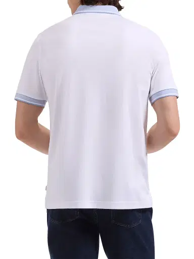 Bugatchi Men's Solid Cotton Polo Shirt | Thumbnail 4
