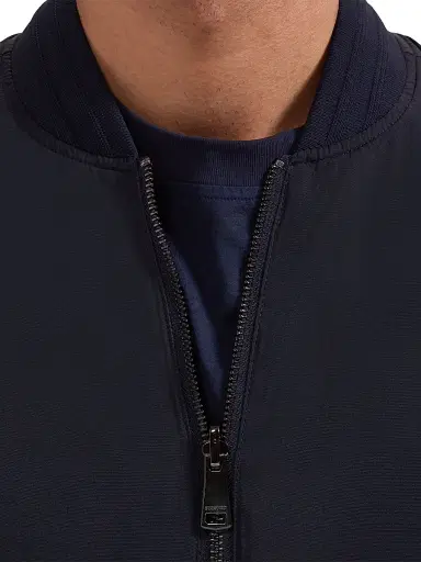 Bugatchi Men's Soft Touch Bomber Jacket - Navy - Size Small | Thumbnail 6 Bugatchi Men's Soft Touch Bomber Jacket - Navy - Size Small | Thumbnail 6