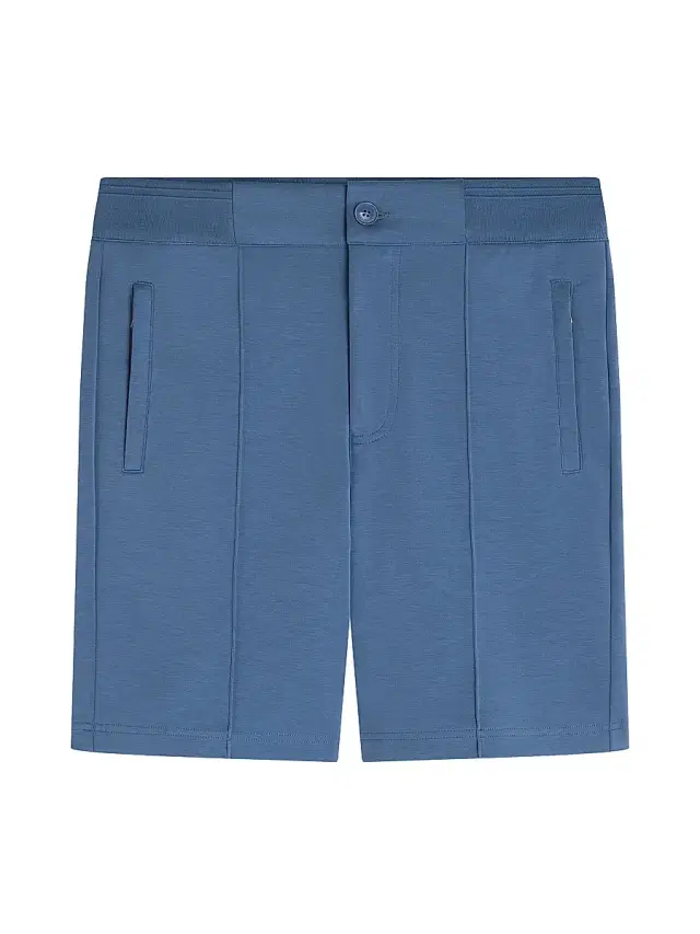Bugatchi Men's Pleated Soft Touch Shorts - Peacock