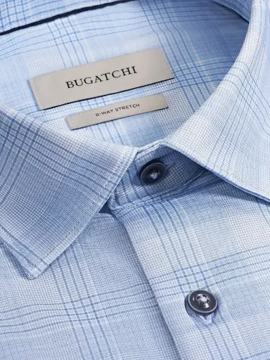 Bugatchi Men's James Ooohcotton Shirt - Air Blue - Size XL | Thumbnail 5 Bugatchi Men's James Ooohcotton Shirt - Air Blue - Size XL | Thumbnail 5