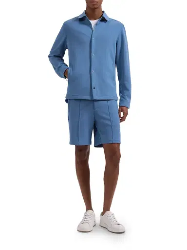 Bugatchi Men's Soft Touch Knit Shirt Jacket - Peacock - Size XXL | Thumbnail 2 Bugatchi Men's Soft Touch Knit Shirt Jacket - Peacock - Size XXL | Thumbnail 2