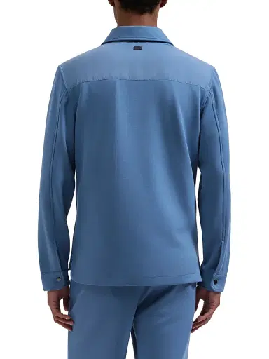 Bugatchi Men's Soft Touch Knit Shirt Jacket - Peacock - Size XXL | Thumbnail 4 Bugatchi Men's Soft Touch Knit Shirt Jacket - Peacock - Size XXL | Thumbnail 4