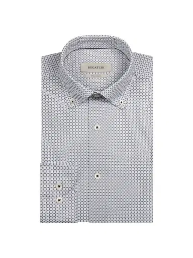 Bugatchi Men's Brent Ooohcotton Shirt - White - Size XXL | Thumbnail 1