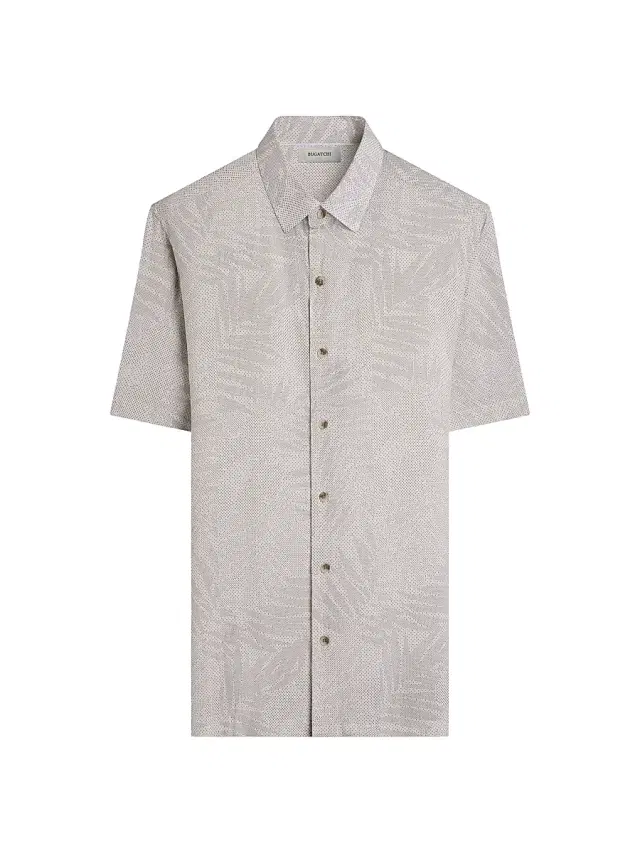 Men's Vero Micro-Dot Palm Print Shirt - White
