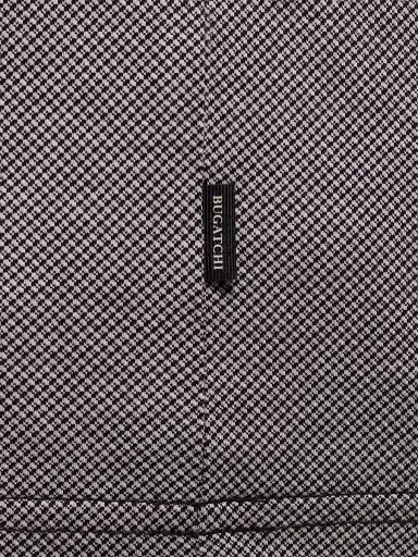 Bugatchi Men's Micro-Check Cotton Crewneck T-Shirt - Black - Size XXL | Thumbnail 6
