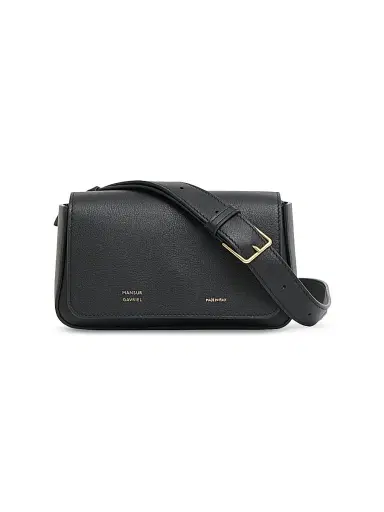 MANSUR GAVRIEL Women's Box Sling Leather Crossbody Bag - Black | Thumbnail 1 MANSUR GAVRIEL Women's Box Sling Leather Crossbody Bag - Black | Thumbnail 1