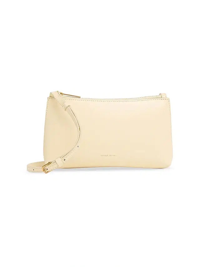 Mansur Gavriel Women's Mini Gaia Leather Crossbody Bag - Crema Ebony