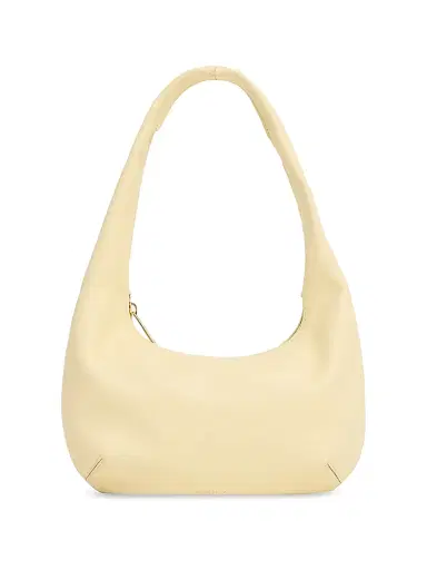 MANSUR GAVRIEL Women's Embossed Logo Leather Shoulder Bag - Crema | Thumbnail 1