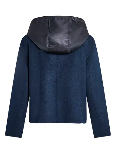 Yves Salomon Women's Hooded Mixed-Media Wool-Cashmere Jacket | Thumbnail 3 Yves Salomon Women's Hooded Mixed-Media Wool-Cashmere Jacket | Thumbnail 3